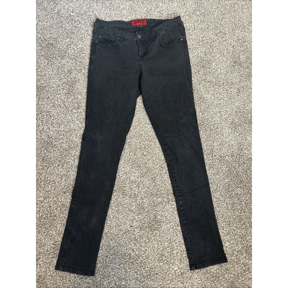 Tripp NYC Women's Size 14T Black Pants Jeans Skull Rivets Punk Goth Emo 34x33